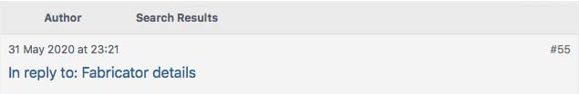 Default Reply Result Header